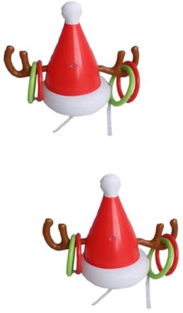 PRETYZOOM 2st Aufblasbares Spielzeug Mit Geweihhutzwinge Aufblasbares Wurfspiel Weihnachtsspielzeug Im Freien Aufblasbares Rentiergeweih-Spielzeug Outdoor-hüte Weihnachten PVC Kind Geschenk