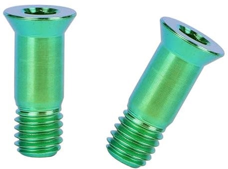 UHDFBDHF 2PCS Titanium Bicycle Rear Derailleur Jockey Wheel Bolt M5x14.2mm (Green)