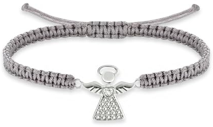 Miss Lovie Armband Kette Damen Teenager Mädchen Nickelfrei Hypoallergen 925 Sterling Geschenk zur Kommunion Konfirmation inkl. Geschenkverpackung (1x Armband Silber 925 Grau)