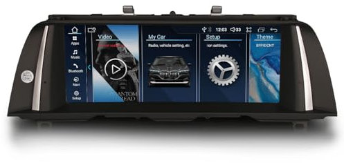 Erisin 10.25 Pouces Qualcomm 4GO+64GO Android 14 Autoradio Bluetooth GPS Navigation pour BMW Série 5 F10 F11 2010-2012 Sistema CIC CarPlay sans Fil Android Auto Dab+ WiFi DSP IPS Écran Tactile iDrive