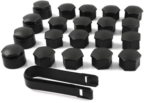 Lot de 20 cache-écrous robustes pour VW Golf Passat Polo T4 T5 Touareg Seat Ibiza Leon Audi A3 A4 A5 Skoda Fabia Octavia Superb 321601173A01C 4F0601173A 8D0012244A