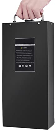 Tragbarer Lithium-Akku, 60 V, 25 Ah, 20 Ah, 15 Ah, 12 Ah, Ersatz-Lithium-Ionen-Akku für 250 W, 500 W, 750 W, 1200 W, 1500 W Motoren mit Griff und Ladegerät,60v,25Ah