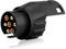 GEARMONSTER 7 poliger auf 13 poliger Anhänger Adapter Anhängerkupplung Steckdosenadapter 12V Schleppadapter, elektrischer Steckdosen Konverter Anschluss für PKW Wohnwagen, Wohnmobil, Boot, Autos, LKW