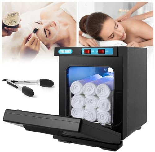 HDaspijh Towel Warmer Cabinet(5L), 176°F Professional Towel Warmer, 360° Heating, Hot Towel Cabinet with Stainless Steel Basket, For Facial Spa Barber Beauty Salon Home Hotel