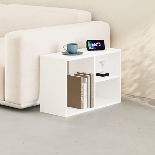 YOUR HOME RULEZ Furniture Unit - Multi Purpose Bedside Table, Bathroom Storage, Kitchen Organisation, Shelves, Bookshelf, Coffee Table, Side Table, TV Unit, Sideboard (White, Large)