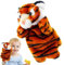 Tiger-Handpuppe, Hand-Fingerpuppen,Lustige Tiger-Handpuppe | Weiche Tigerpuppen-Requisitenspielzeug, Cartoon-Tier-Fingerpuppen zum Geschichtenerzählen, Rollenspielen, Unterrichten