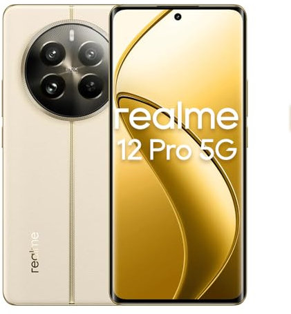 realme 12 pro 5G Smartphone, Sony IM890 OIS fotocamera, Snapdragon 6s Gen 1 Processore, 120Hz Curved visione Display, 67W SUPERVOOC ricarica, Dual Sim, 8 + 256GB,Bianco