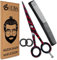 Friseurschere - OCBA Professionelles 6' Haarschneideschere & Haarschere - Haarschere Perfektes Design für Friseure & Salons - Haarschneideschere für Männer und Frauen (6 Zoll Schwarz Feuer)