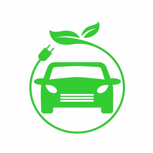 Aufkleber Elektroauto Elektro Zeichen 10 x 8,5 cm eAuto Strom Auto Vehicel eMobil SIGN - Sticker Car design Styling Mobilität Grün Fahren - viele Farben