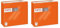 Fato - Serviettes en papier jetables, douceur et moelleux, paquet de 40 serviettes, format 38x38 pliées en 4, 2 plis, couleur orange, papier 100% pure cellulose, certifié FSC (Lot de 2)