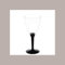 Lucgel Calice Flute Base Nera e Coppa Trasparente Assemblabile in PS 100cc - 100 Pezzi -