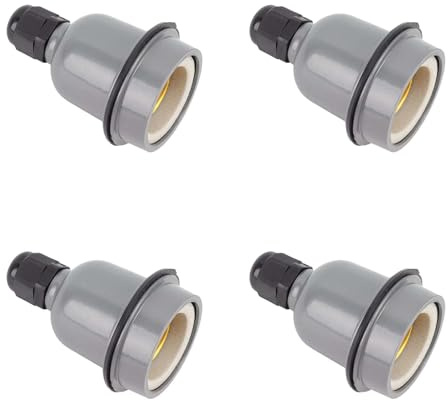 4 pièces SupportdeLampeE27, DouillesdelampeE27, CulotE27, E27deSupportdeLampe, Douilles de lampe, Douille de lampe vintage E27, étanche, isolé thermiquement, interface standard E27