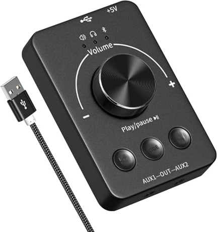 PC Lautstärkeregler, PC Lautstärkeregler | USB für Computer | Lautstärkeregler | 4 Anti-Rutsch-Pads USB Lautstärkeregler für Zuhause, Internetcafe, Schule, Arbeit