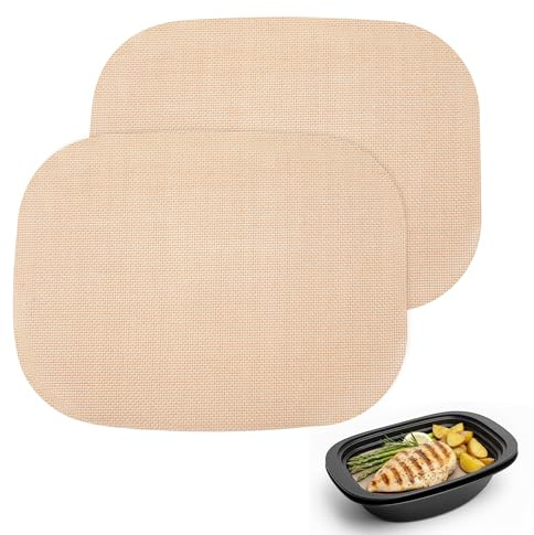 2 Stück Dauerbackfolie für Backofen Hitzebeständig bis 250 °C, Antihaftbeschichtet Silikonmatte Küche für Thermomix TM7, Backpapier Wiederverwendbar für Airfryer Gasbackofen Spülmaschinengeeignet