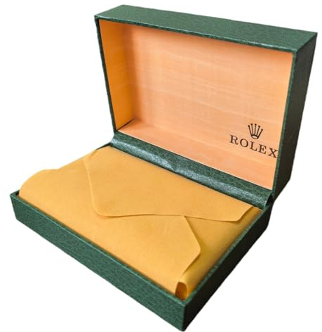ROUREOX Lederoptik Uhrenbox Grün - Einzelslot Koffer - Herren Schmuckorganizer für den Safe für Rolex Datejust
