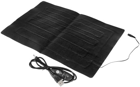Alipis Esterilla Calefactora para Mascotas Fibra de Carbono, Control USB 3 Niveles, Portátil, Tamaño Mediano, Adecuada para Perros, Gatos y Pequeños Animales, Almohadilla Térmica
