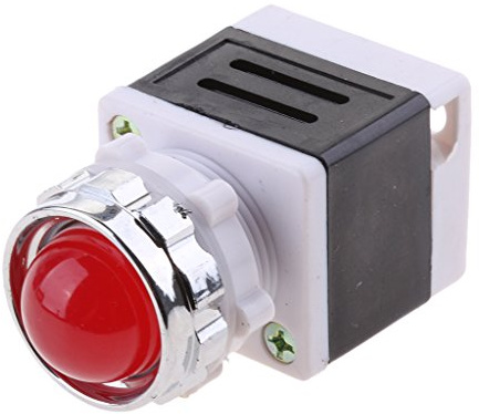 gazechimp 1 pezzo di indicatore lampeggiante di 220 V Sicurezza Torcia per moto auto rosso