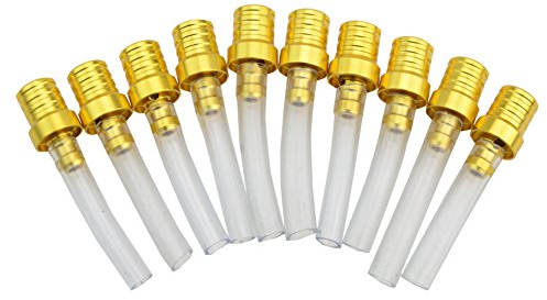 GOOFIT moto Gas Kraftstofffilter Benzin Tankdeckel Vent Entlüfter Schlauch Für ATV Pitbike Dirtbike Pack Rohr Motorrad 10 p/set gold