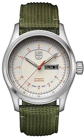 Luminox Atacama Field Automatic XL.1907.NF Herrenuhr 44mm - Automatikuhr in Silber/Weiß mit Datumsanzeige 200m wasserdicht Saphirglas