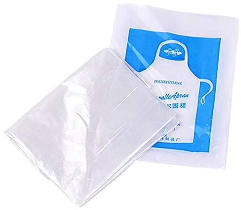 25 Stück Einweg-Schürzen Für Die Küche Unisex Kunststoff Transparent Sanitärreinigung Schürze Haushalt Artikel (Adult Allgemeine)