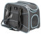 TRIXIE Hunde-Tasche Alison - formstabil – Trolley-Befestigung - Öffnung Oben - Schulterriemen - integrierter Kurzleine - gepolsterte Bodenplatte - 20 x 29 x 43 cm - bis 8 kg - grau/blau - 28856
