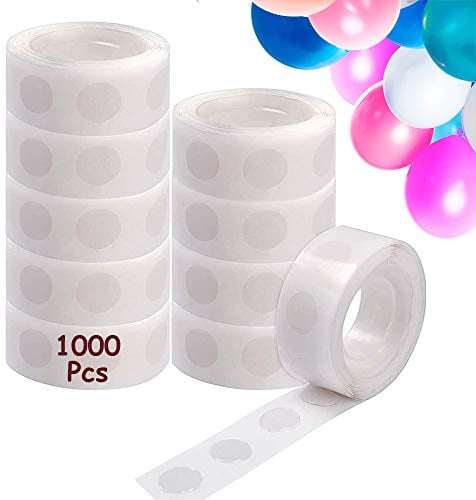 1000 Stück Doppelseitig Klebepunkte Transparent, ZAWTR Luftballons Klebeband Kleber Punkte Aufkleber, Ballon Klebepunkte für DIY Handwerk Hochzeit Geburtstag Party Ballons Deko (10 Rollen)