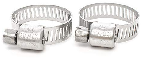 Pisces 2 Pack - 16-25mm Stainless Jubilee Clips to Fit 20mm Hose