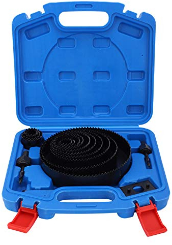 19Pcs Ensemble de scie cloche Scie circulaire Ensemble de scie cloche 19mm-152mm Ensemble de perceuses à trous Cercle Cutter Scie cloche Outil de forage idéal pour percer sur une plaque en PVC en bois