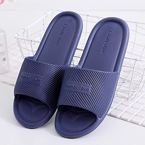 Hausschuhe Pantoletten Slipper Damen Herren Schuhe Frau Flache Sandalen Männer Frauen Indoor Home Hausschuhe Flip Flops Feste rutschfeste Badeschuhe Frauen Schuhe-New_Navy_40