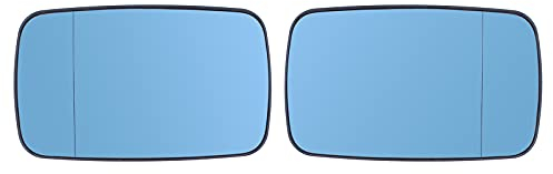 Doo Engy Spiegelglas Set für 3er E46 E39 Coupe Cabrio Links und Rechts Spiegelgläser Satz Beheizbar Blau Glas