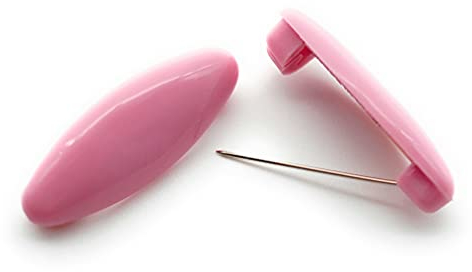 AMANAii® 12 Kopftuch Nadel, Hijab Pin, Sicherheitsnadel, Nadeln, Brosche, Bluse, Tuch, Schal, Befestigung, Clip, Stecknadel, Schachtel, Rosa, Pink, Rose