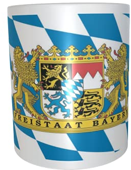U24 Tasse Kaffeebecher Mug Cup Flagge Freistaat Bayern