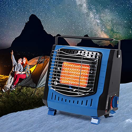 Aocet Mini Stufetta a Gas Portatile Stufa a Gas Riscaldante per Tenda da Campeggio, 2kW, Riscaldatore di Emergenza, 31x16x27cm