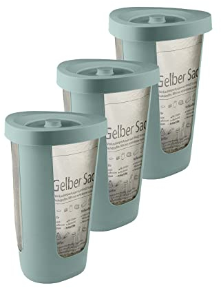 Rotho Fabu 3er-Set Müllsackständer, Kunststoff (PP recycelt), grün, 40.6 cm, 3