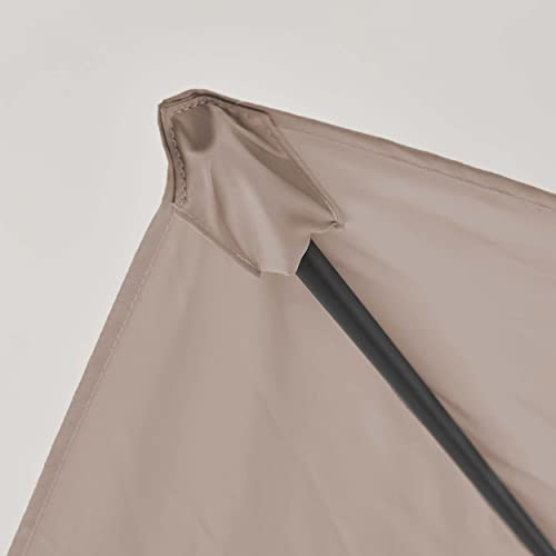 Oviala Toile pour Parasol déporté 2x3m Taupe