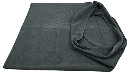 Sensepura, Wedeltuch Aufgusstuch für Sauna | Frottee in anthrazit 90 x 65 cm für effektvolle Wedeltechniken