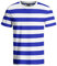 Funny World Herren Baumwolle Gestreifte T-Shirts, Blau und Weiß gestreift, X-Groß