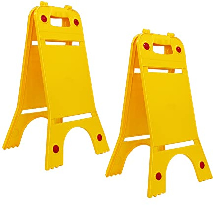 2 Stück zweiseitig ausklappbares bedruckbares Schild mit Griff, tragbares, faltbares Blanko-Bodenschild, bedruckbares A-Typ-Kunststoff-Warnschild für Unternehmen, Hotels, Einkaufszentren, Restaurants