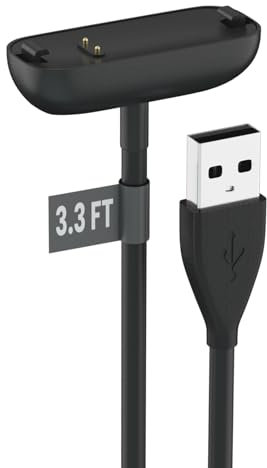 Dismau Charger for Fitbit Inspire 2 & Ace 3 Charging Replacement Fitbit Charger for Inspire 2 Ace 3 USB Charging Cable Dock Stand [1m/3.3ft]