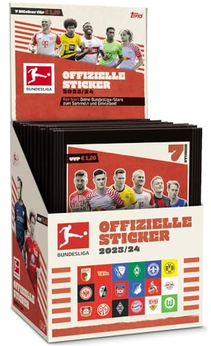 Bundle mit Topps Bundesliga Sammelsticker 2023/24-1 Display (50 Tüten)+ exklusive collect-it Hüllen