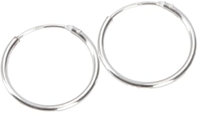 GURU SHOP Silbercreolen, Schlichte Creolen aus Silber in Unterschiedlichen Größen - Modell 1, Size:1,8 cm