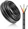 5 Meter 16AWG 3x1,5mm² Elektrischer Draht, 3 Adrig Kabel Erdkabel 5V/12V/24V Stromkabel Verzinntes Kupferkabel, Flexibel und Weich Niedrige Impedanz Hohe Temperaturbeständigkeit Verlängerungskabel