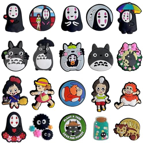Yezmo 20PCS Anime Shoe Charms for Girls Boys Women Teens - Cute Cartoon Charms for Bubble Slides Sandals Clogs Wristband Bracelet and Party Favor Birthday Gifts (Multi-uk)