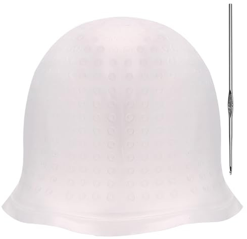 Bonnets pour mettre en évidence, bonnet en silicone pour mettre en valeur avec des aiguilles à crochet, peigne de teinture pour les cheveux, réutilisable, coloration des cheveux, chapeau crochet de
