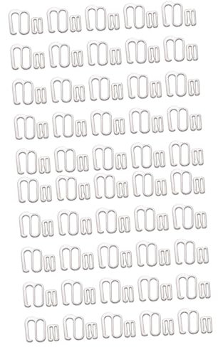 NUOBESTY 100 Pcs Bra Strap Clip Good Clasp Hooks Bra Bikini Rings Lingerie Strap Slides Bra Strap Slide Ring Swimsuit Slide Hook Non-slip Bra Buckle Bra Hook Clips Metalic Top Bags Hardware