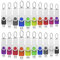 USB Stick 1GB Speicherstick 20 Stück 2.0, WOOOLKEN USB Stick 1GB, Memory Stick (1GB, 20 Stück, gemischt)