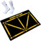 Fussballmatte Training Pro 90x60cm, Fussball Teppich Soccer Training Matte, Football Mat with Non-Slip Base + Grip Socks (Gelb)