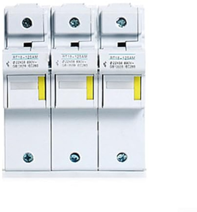 HEBEOT Sicherungshalter für DIN-Schienenmontage, RT18-125AM, 1-4P, 63A, 80A, 100A, 125A, DIN-Schienenmontage, Sicherungshalter (3p)