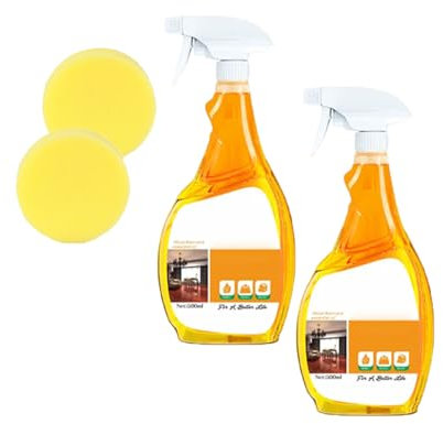 Bienenwachs-Polier- und Reinigungsspray für Holzböden, Bienenwachs-Möbelpoliturspray, Bienenwachs-Spray, Möbelpoliturspray für Holz, Fliesen, Stein, Glas (2PCS)