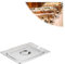 NJDQFA Gastronormbehälter,Zubehör Für Dampfgarer Dampfbacköfen,Edelstahl Restaurantbedarf Wiederverwendbar Dampf Hotel Wasserpfanne,1/2（32.5 * 26.5cm）,Opening lid